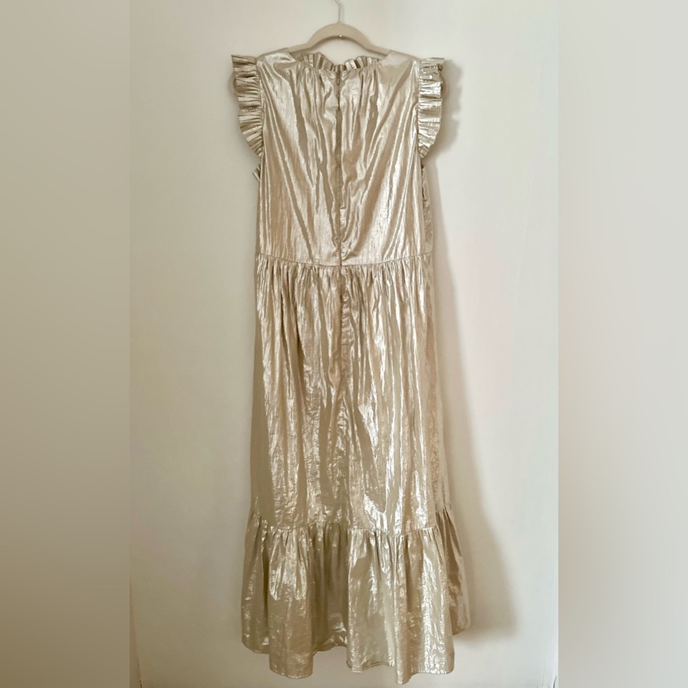Sea New York Metallic Naya Box Pleat Maxi Dress - Picture 7 of 10